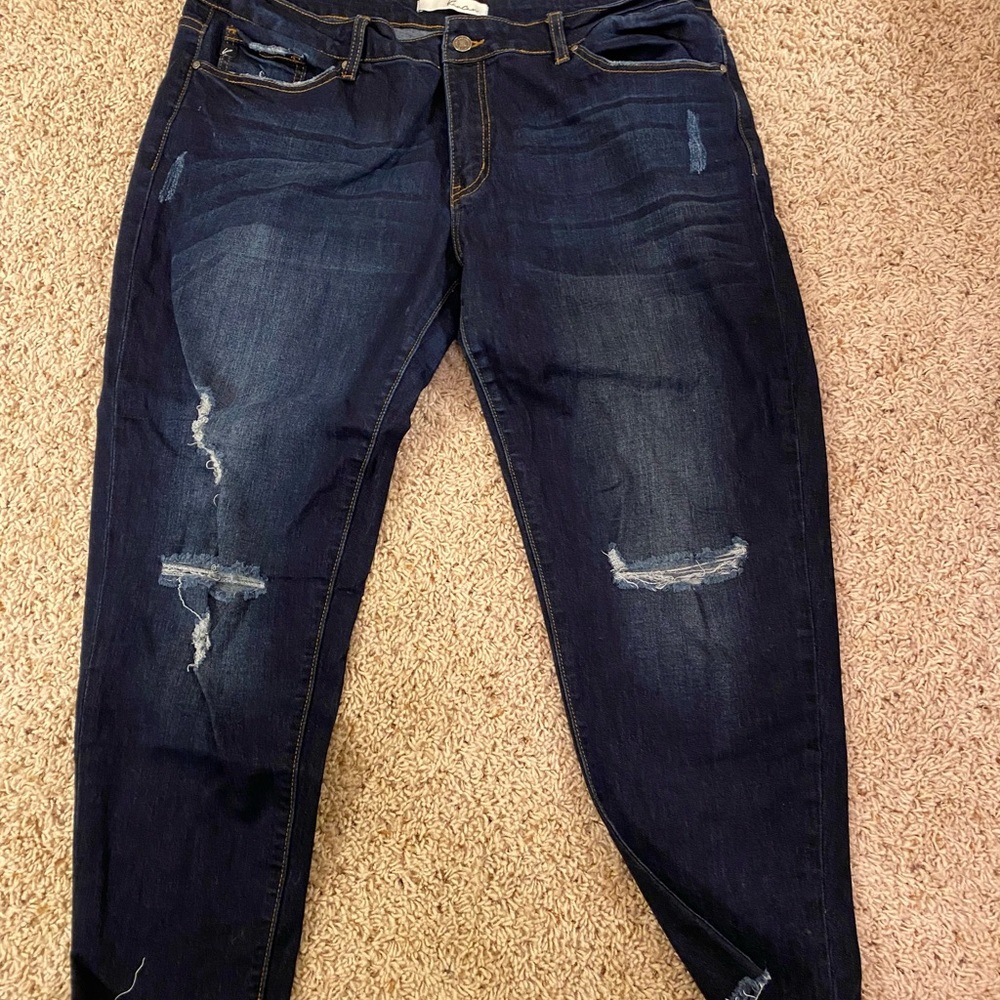Kancan Skinny Distressed Jeans